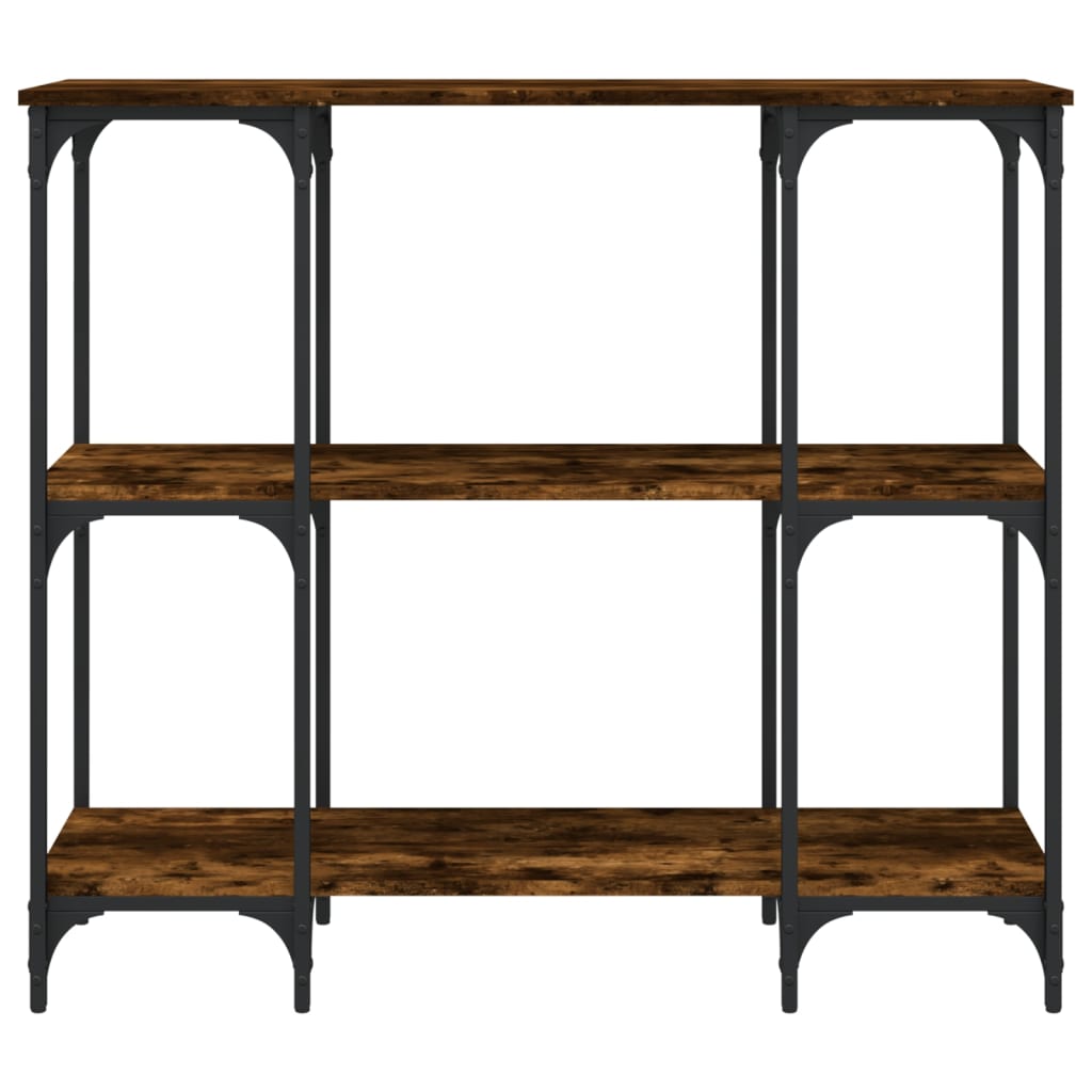 Wandtafel 102x35x90 cm bewerkt hout gerookt eikenkleurig is nu te koop bij PeponiXL, paradijselijk wonen!