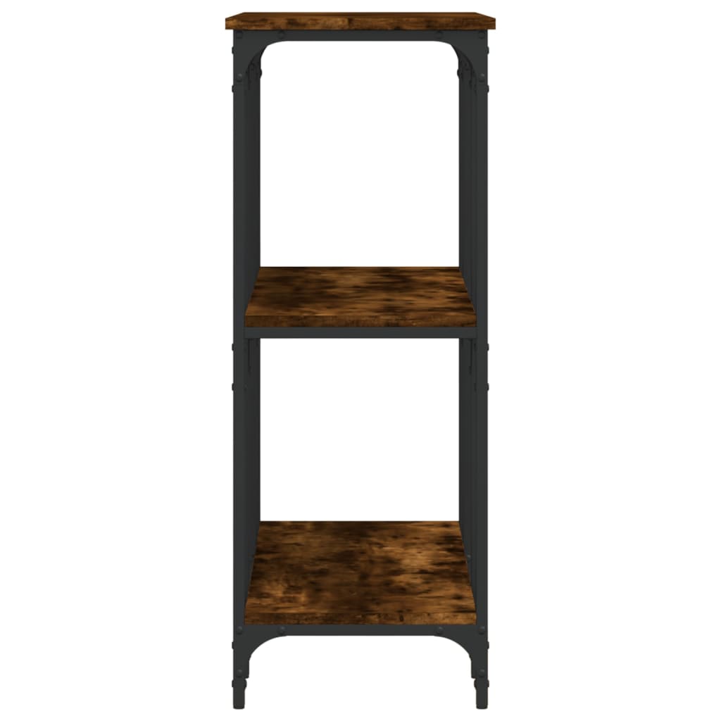 Wandtafel 102x35x90 cm bewerkt hout gerookt eikenkleurig is nu te koop bij PeponiXL, paradijselijk wonen!