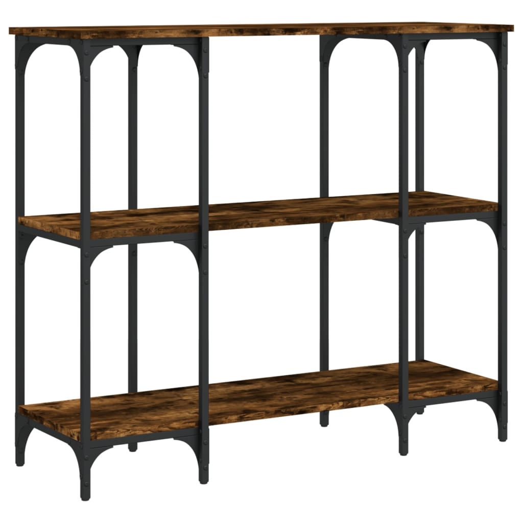 Wandtafel 102x35x90 cm bewerkt hout gerookt eikenkleurig is nu te koop bij PeponiXL, paradijselijk wonen!