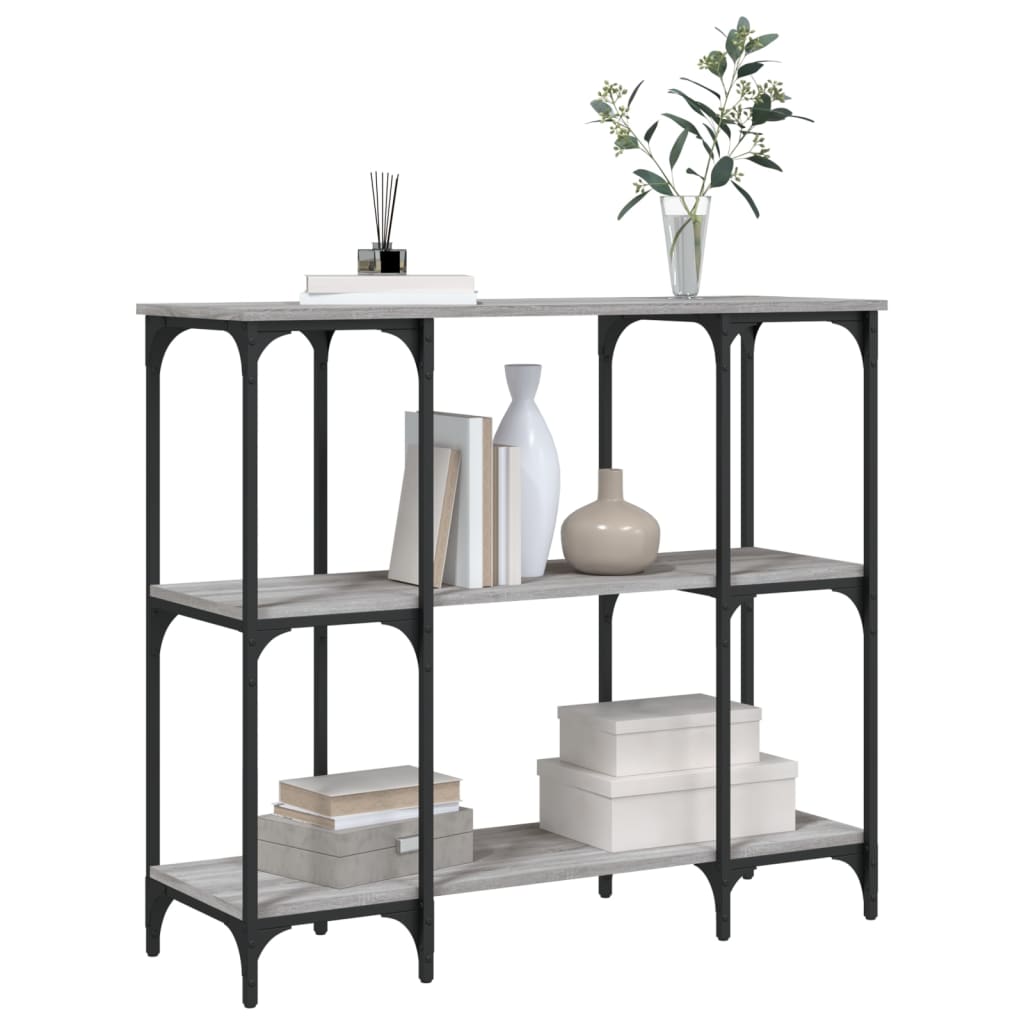 Wandtafel 102x35x90 cm bewerkt hout grijs sonoma eikenkleurig is nu te koop bij PeponiXL, paradijselijk wonen!