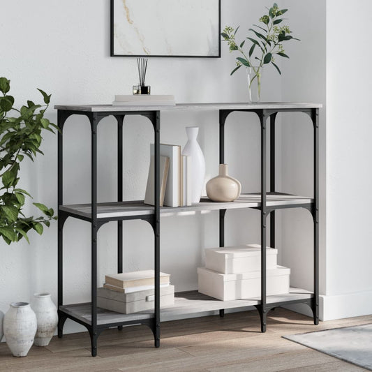 Wandtafel 102x35x90 cm bewerkt hout grijs sonoma eikenkleurig is nu te koop bij PeponiXL, paradijselijk wonen!