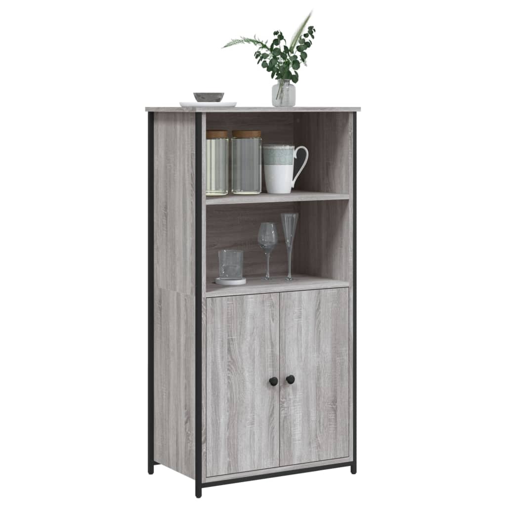 Hoge kast 62x36x121,5 cm bewerkt hout grijs sonoma is nu te koop bij PeponiXL, paradijselijk wonen!