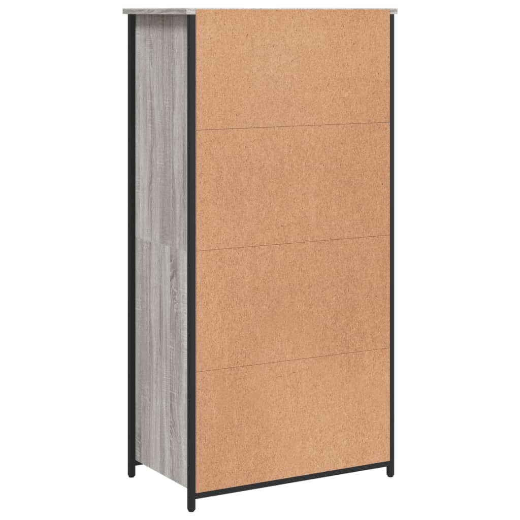 Hoge kast 62x36x121,5 cm bewerkt hout grijs sonoma is nu te koop bij PeponiXL, paradijselijk wonen!