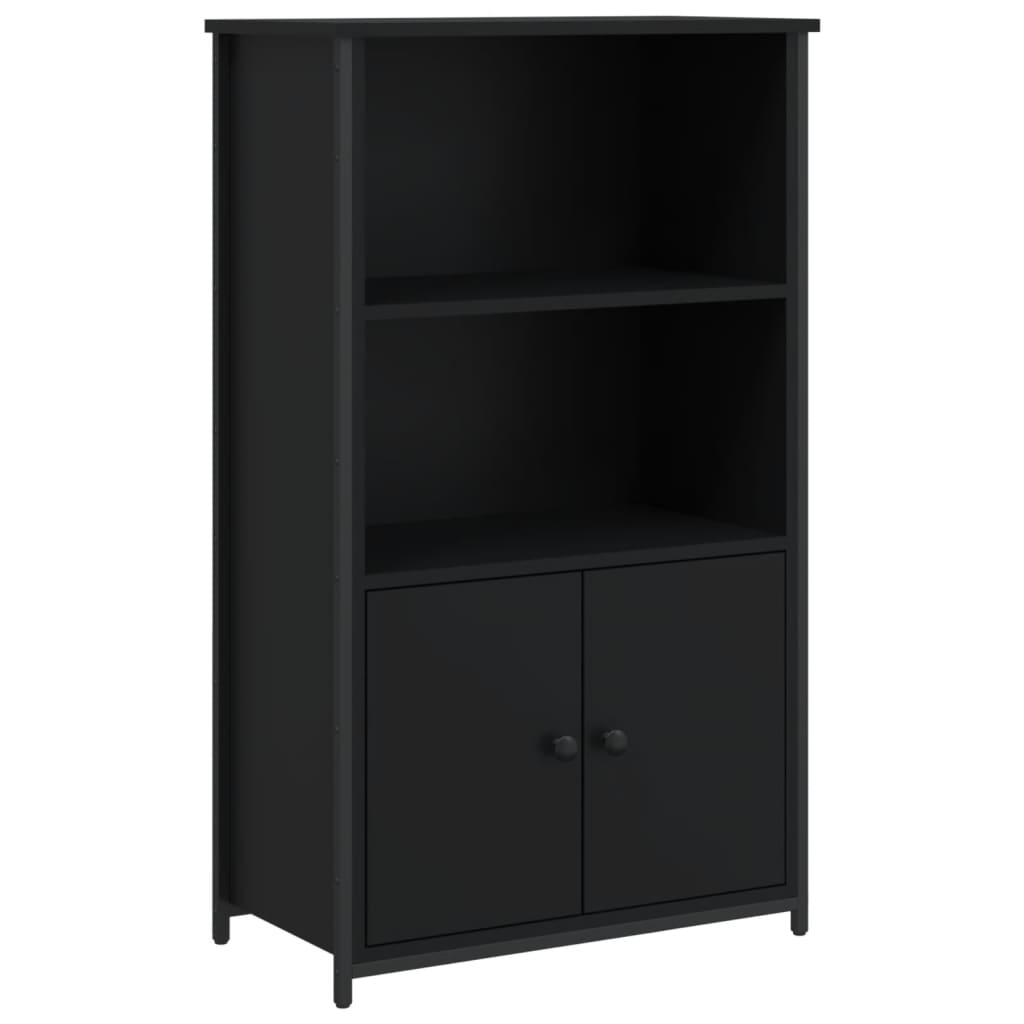 Hoge kast 62x32x103,5 cm bewerkt hout zwart is nu te koop bij PeponiXL, paradijselijk wonen!