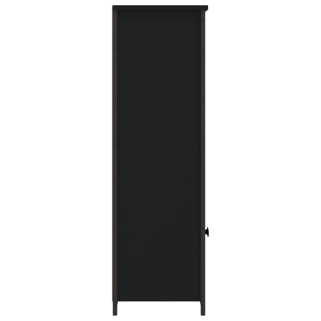 Hoge kast 62x32x103,5 cm bewerkt hout zwart is nu te koop bij PeponiXL, paradijselijk wonen!