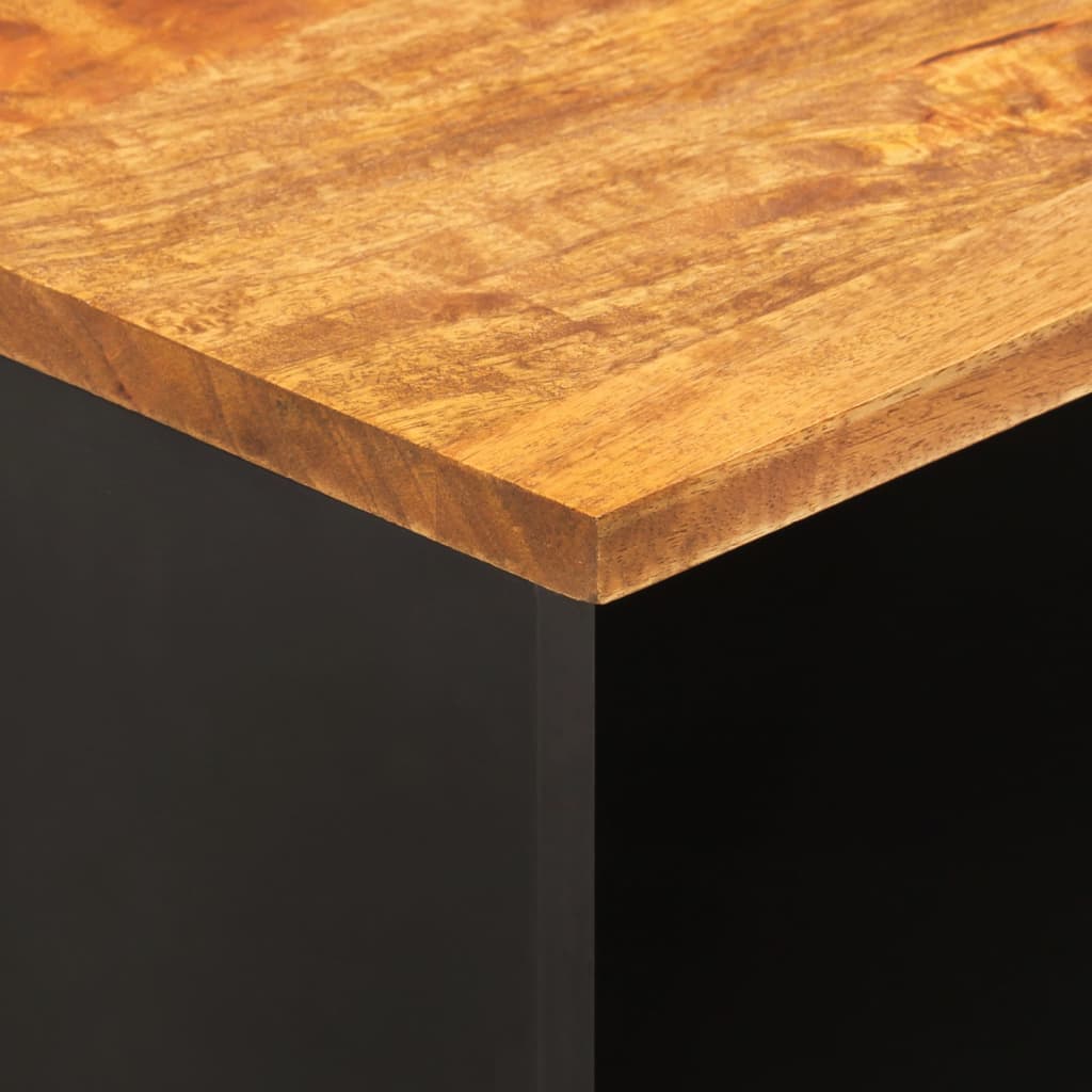 Tv-meubel 100x33,5x46 cm massief mangohout bruin en zwart is nu te koop bij PeponiXL, paradijselijk wonen!