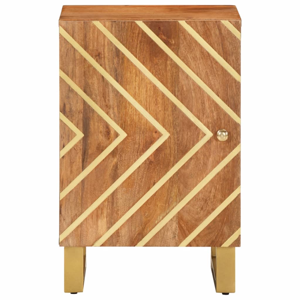 Badkamerkast 38x33,5x58 cm massief mangohout bruin en zwart is nu te koop bij PeponiXL, paradijselijk wonen!