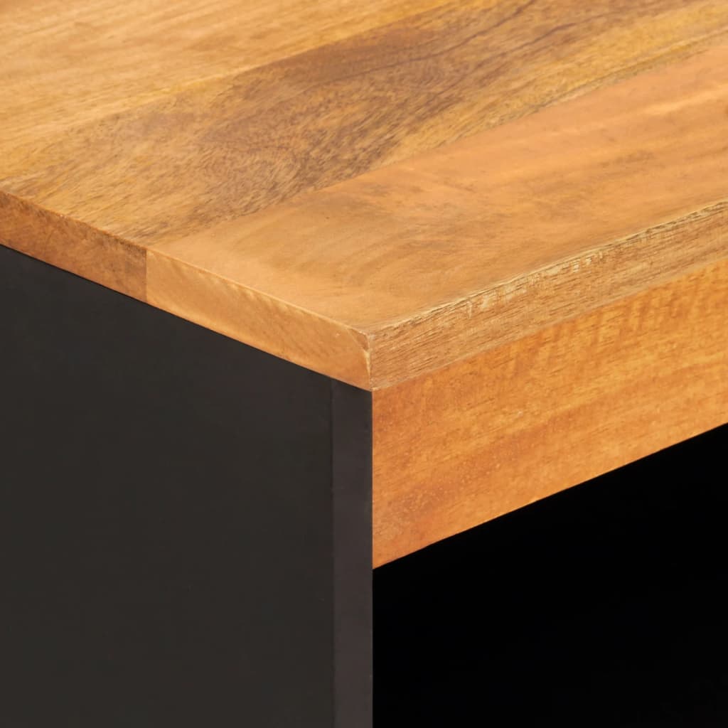 Dressoir 60x33,5x75 cm massief mangohout bruin en zwart is nu te koop bij PeponiXL, paradijselijk wonen!