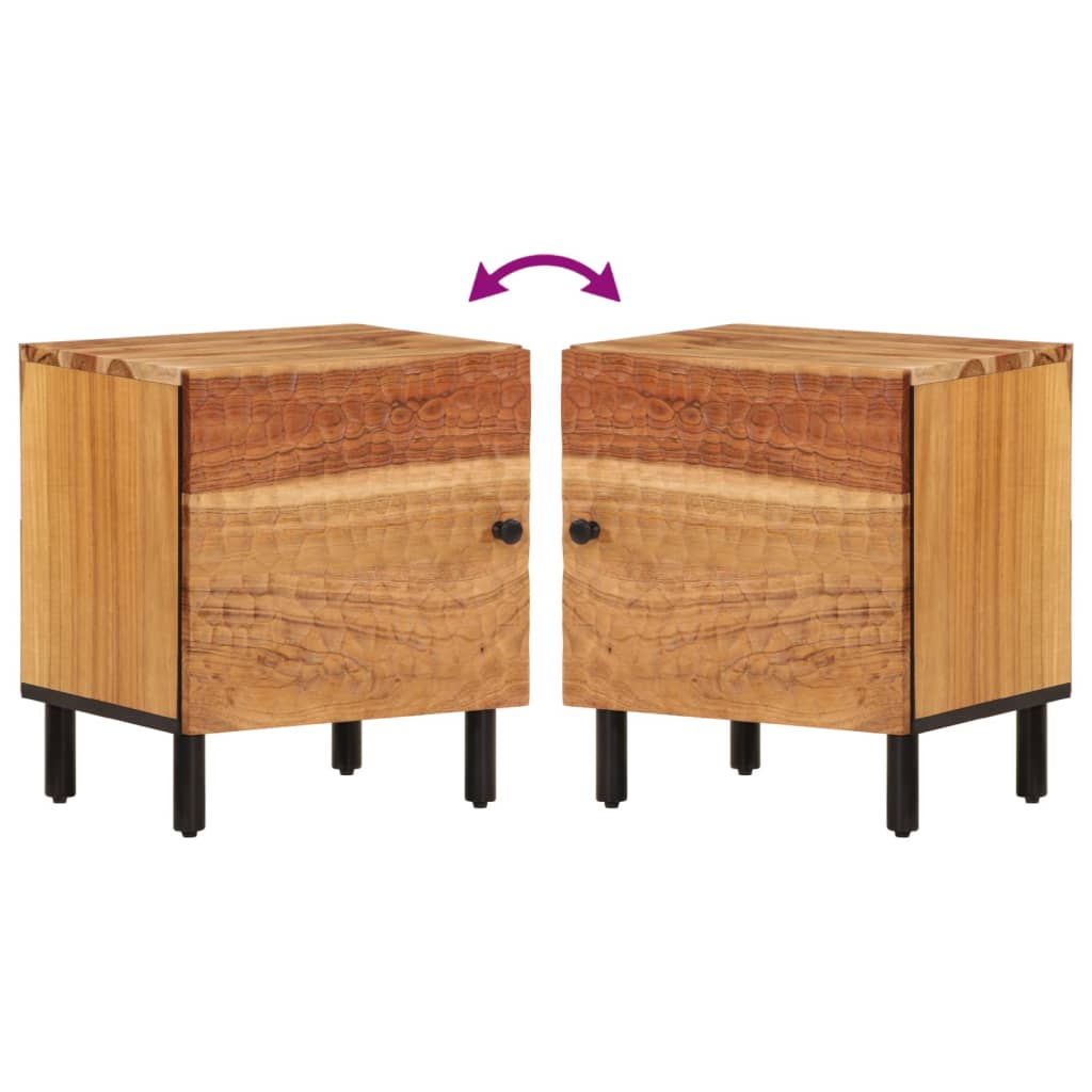 Nachtkastjes 2 st 40x33x46 cm massief acaciahout is nu te koop bij PeponiXL, paradijselijk wonen!