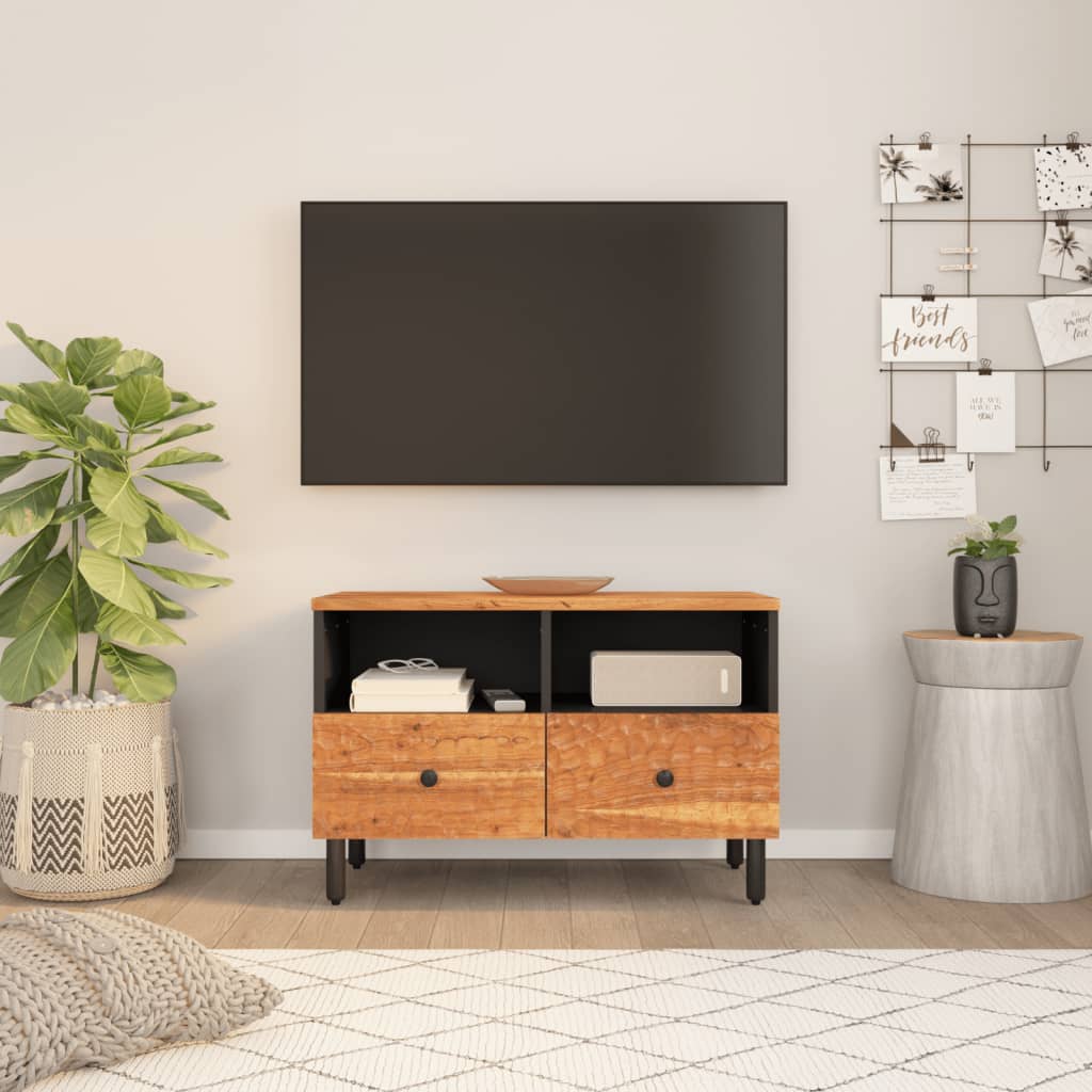 Tv-meubel 70x33x46 cm massief acaciahout is nu te koop bij PeponiXL, paradijselijk wonen!