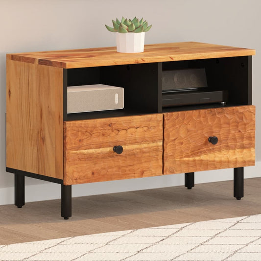 Tv-meubel 70x33x46 cm massief acaciahout is nu te koop bij PeponiXL, paradijselijk wonen!