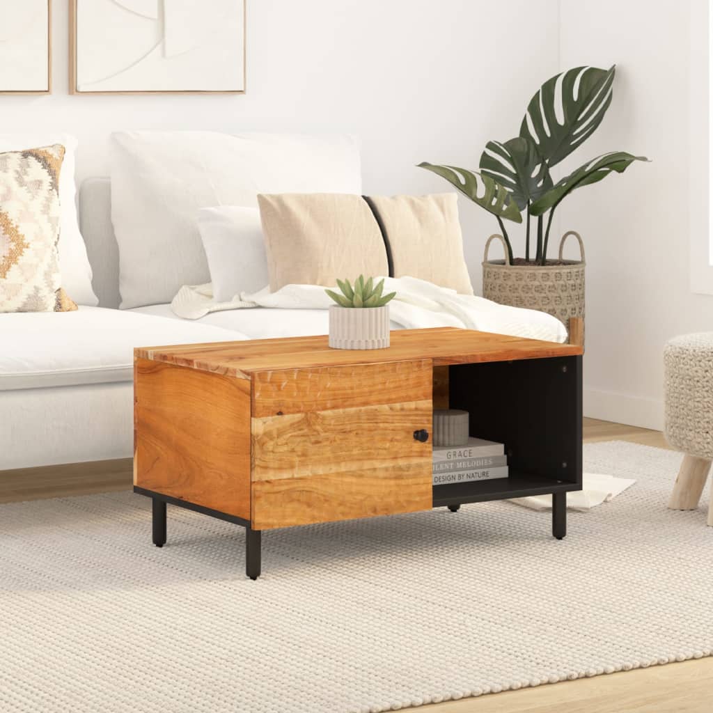Salontafel 80x50x40 cm massief acaciahout is nu te koop bij PeponiXL, paradijselijk wonen!