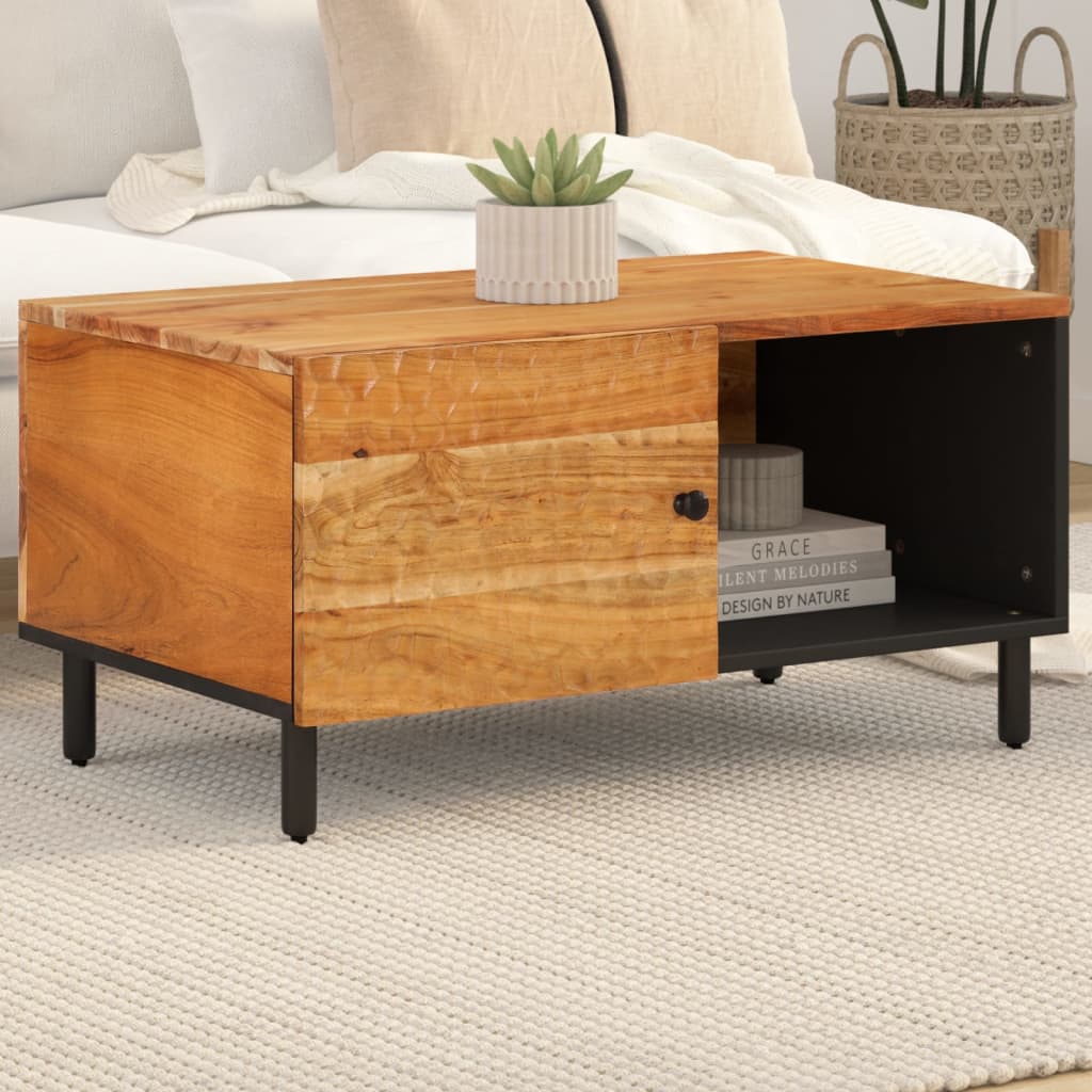 Salontafel 80x50x40 cm massief acaciahout is nu te koop bij PeponiXL, paradijselijk wonen!