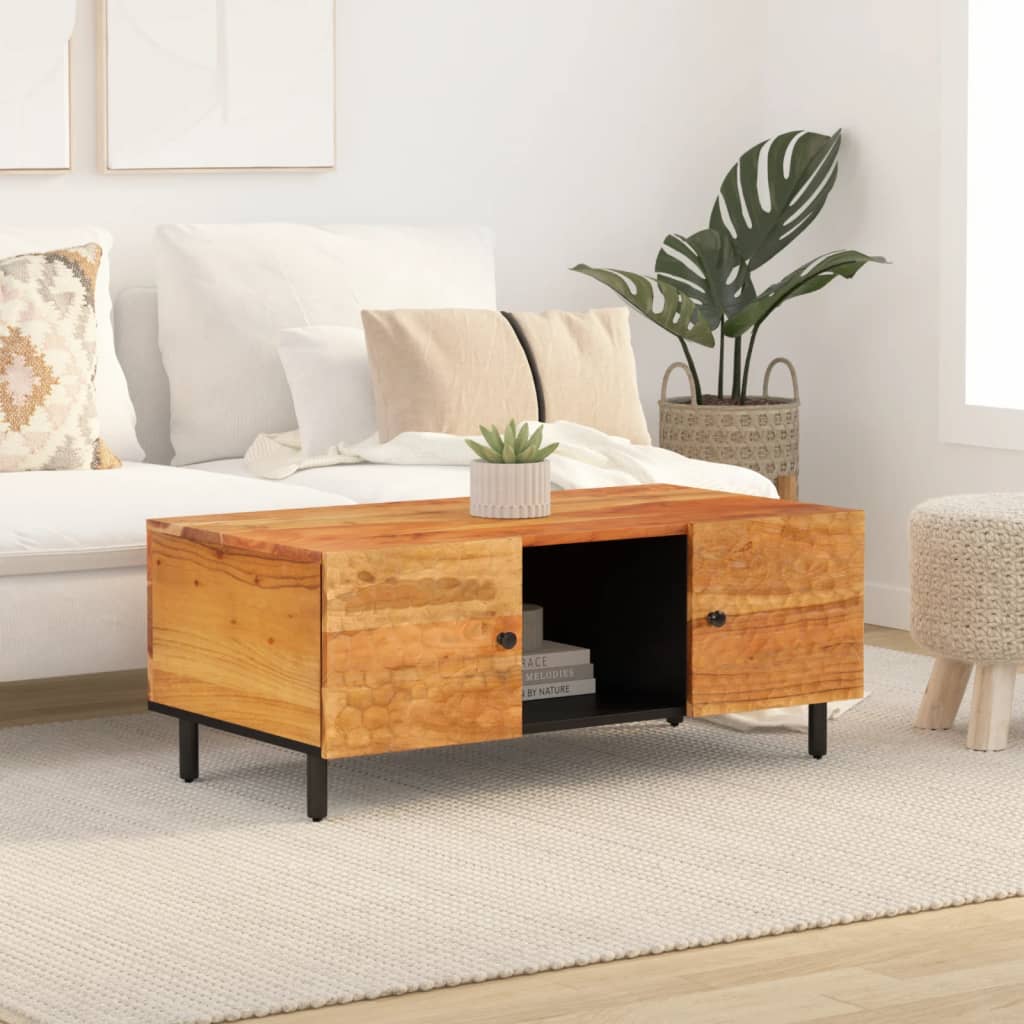 Salontafel 100x54x40 cm massief acaciahout is nu te koop bij PeponiXL, paradijselijk wonen!