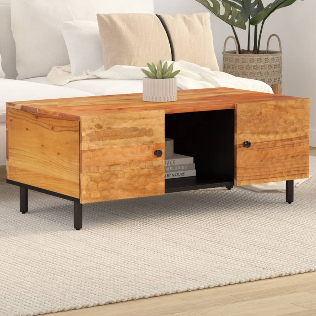 Salontafel 100x54x40 cm massief acaciahout is nu te koop bij PeponiXL, paradijselijk wonen!
