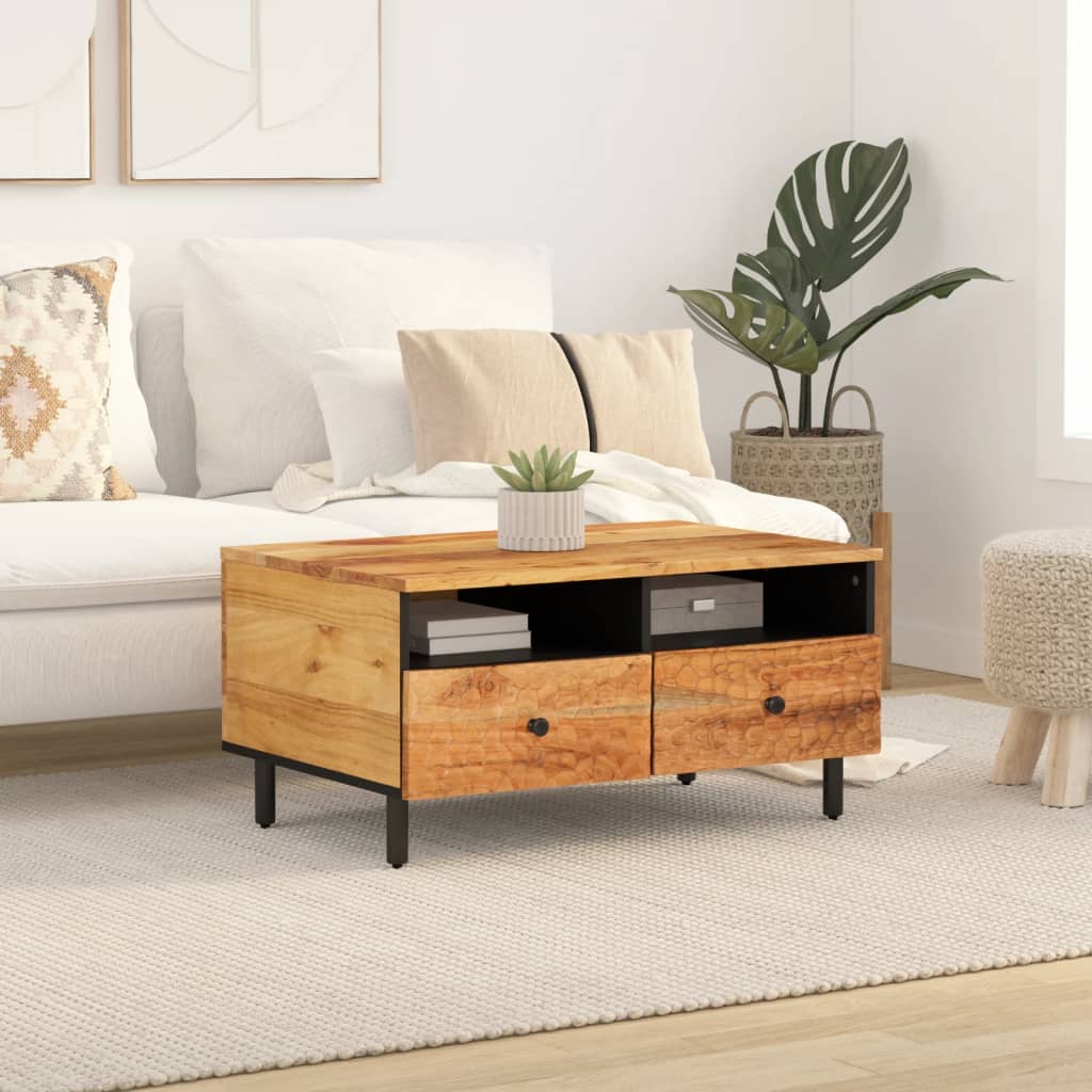 Salontafel 80x54x40 cm massief acaciahout is nu te koop bij PeponiXL, paradijselijk wonen!