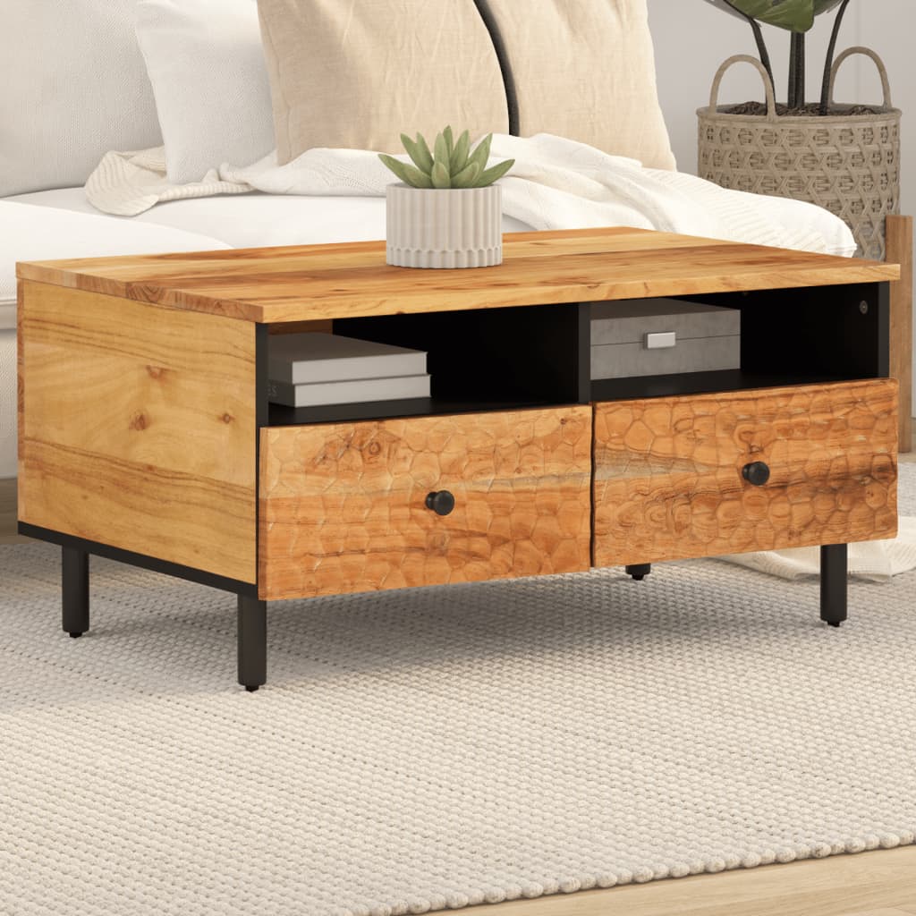 Salontafel 80x54x40 cm massief acaciahout is nu te koop bij PeponiXL, paradijselijk wonen!