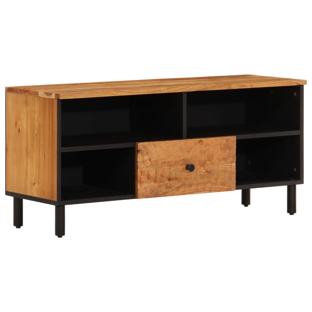 Tv-meubel 100x33x46 cm massief acaciahout is nu te koop bij PeponiXL, paradijselijk wonen!