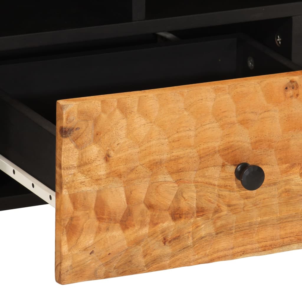 Tv-meubel 100x33x46 cm massief acaciahout is nu te koop bij PeponiXL, paradijselijk wonen!