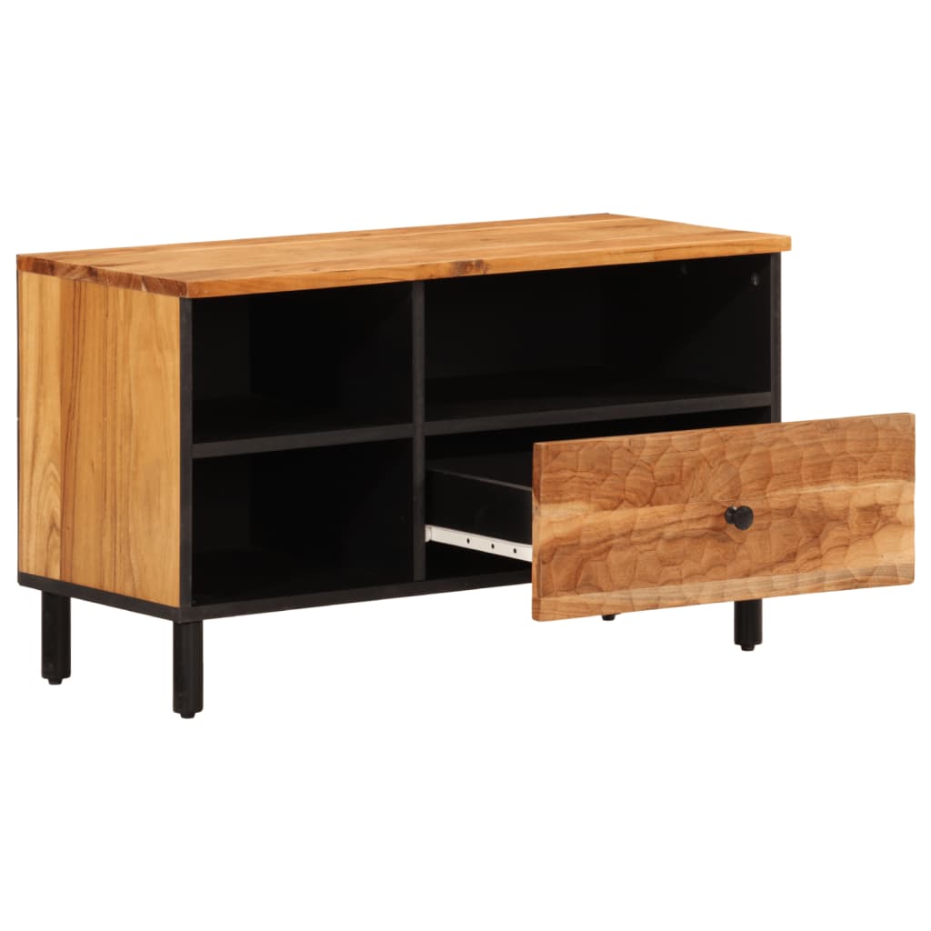 Tv-meubel 80x33x46 cm massief acaciahout is nu te koop bij PeponiXL, paradijselijk wonen!