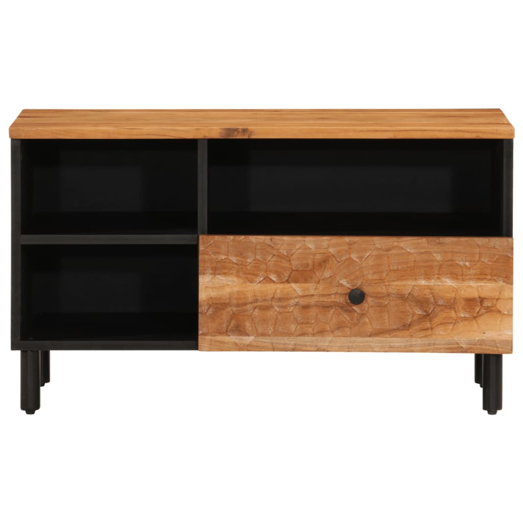 Tv-meubel 80x33x46 cm massief acaciahout is nu te koop bij PeponiXL, paradijselijk wonen!