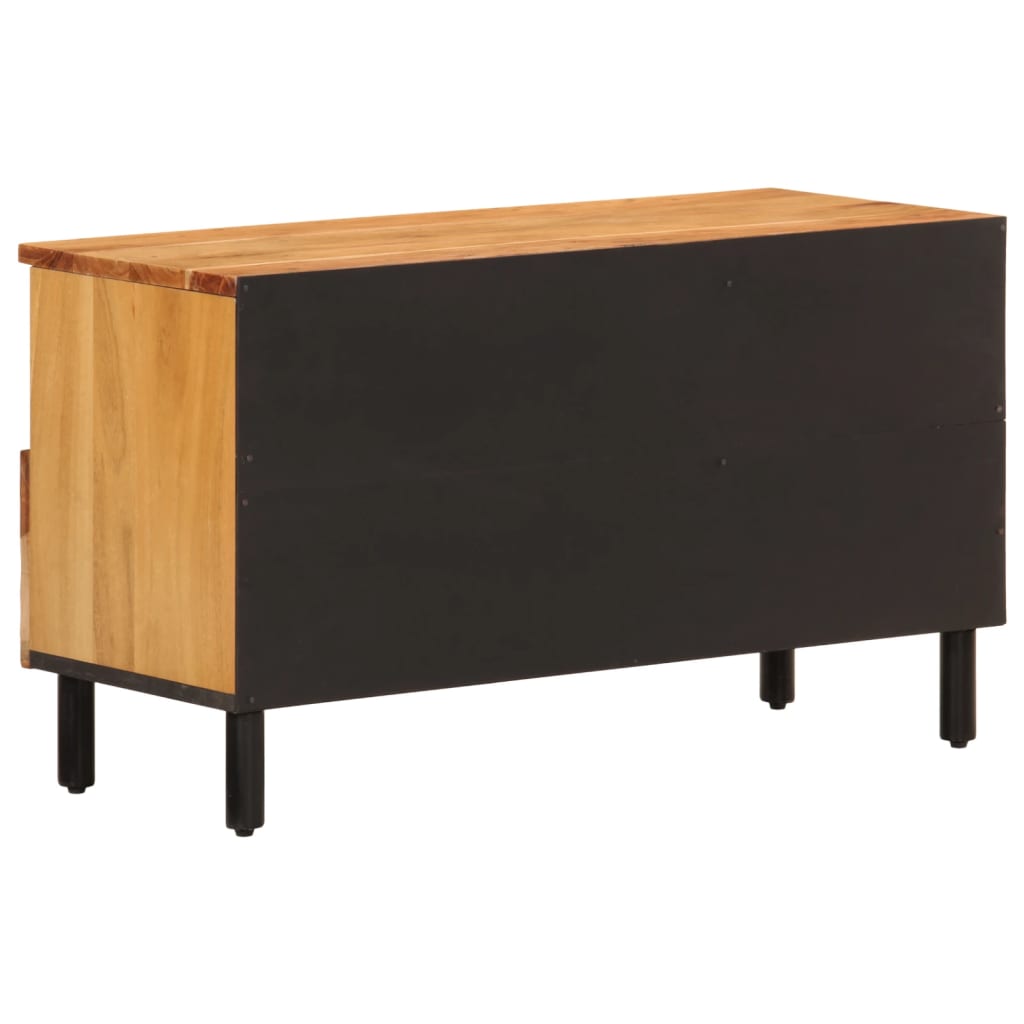 Tv-meubel 80x33x46 cm massief acaciahout is nu te koop bij PeponiXL, paradijselijk wonen!