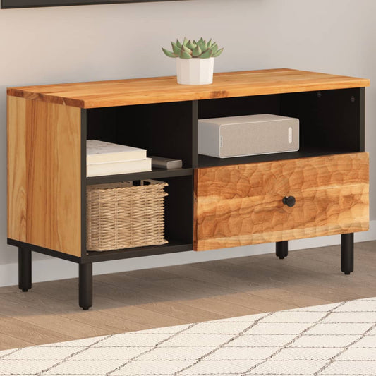 Tv-meubel 80x33x46 cm massief acaciahout is nu te koop bij PeponiXL, paradijselijk wonen!