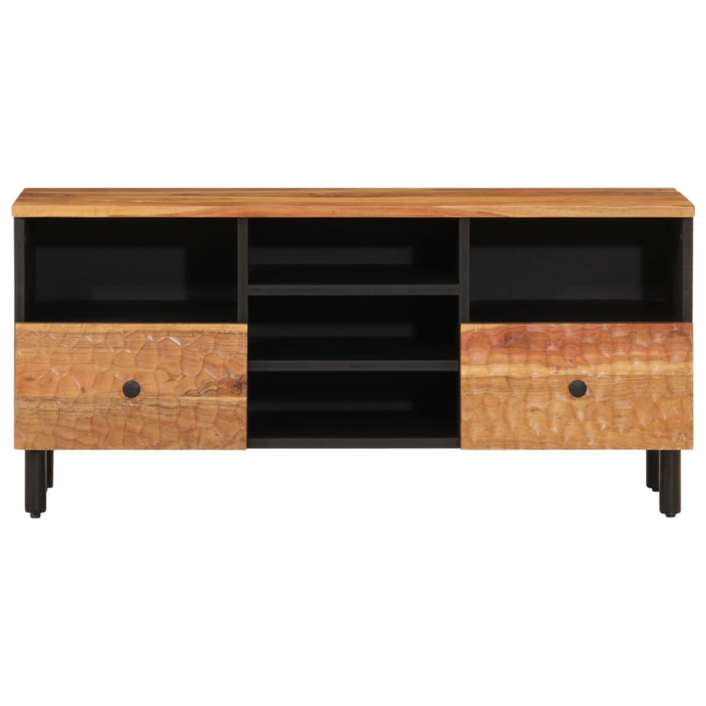 Tv-meubel 100x33x46 cm massief acaciahout is nu te koop bij PeponiXL, paradijselijk wonen!