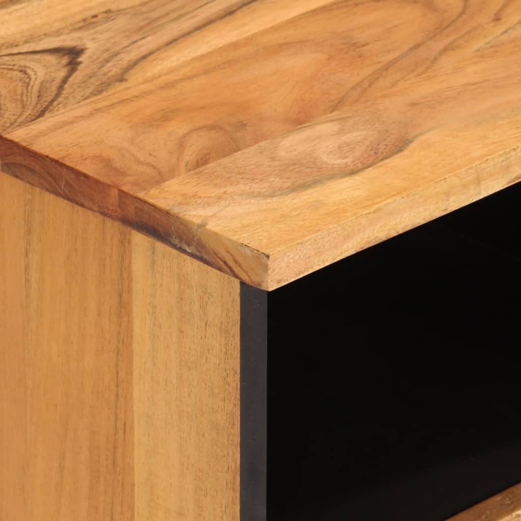 Tv-meubel 100x33x46 cm massief acaciahout is nu te koop bij PeponiXL, paradijselijk wonen!