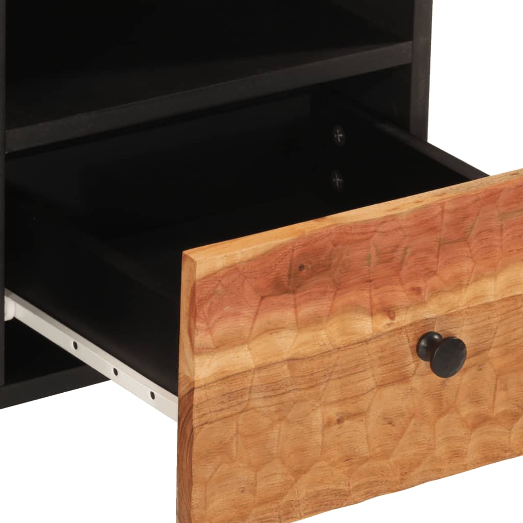Tv-meubel 100x33x46 cm massief acaciahout is nu te koop bij PeponiXL, paradijselijk wonen!
