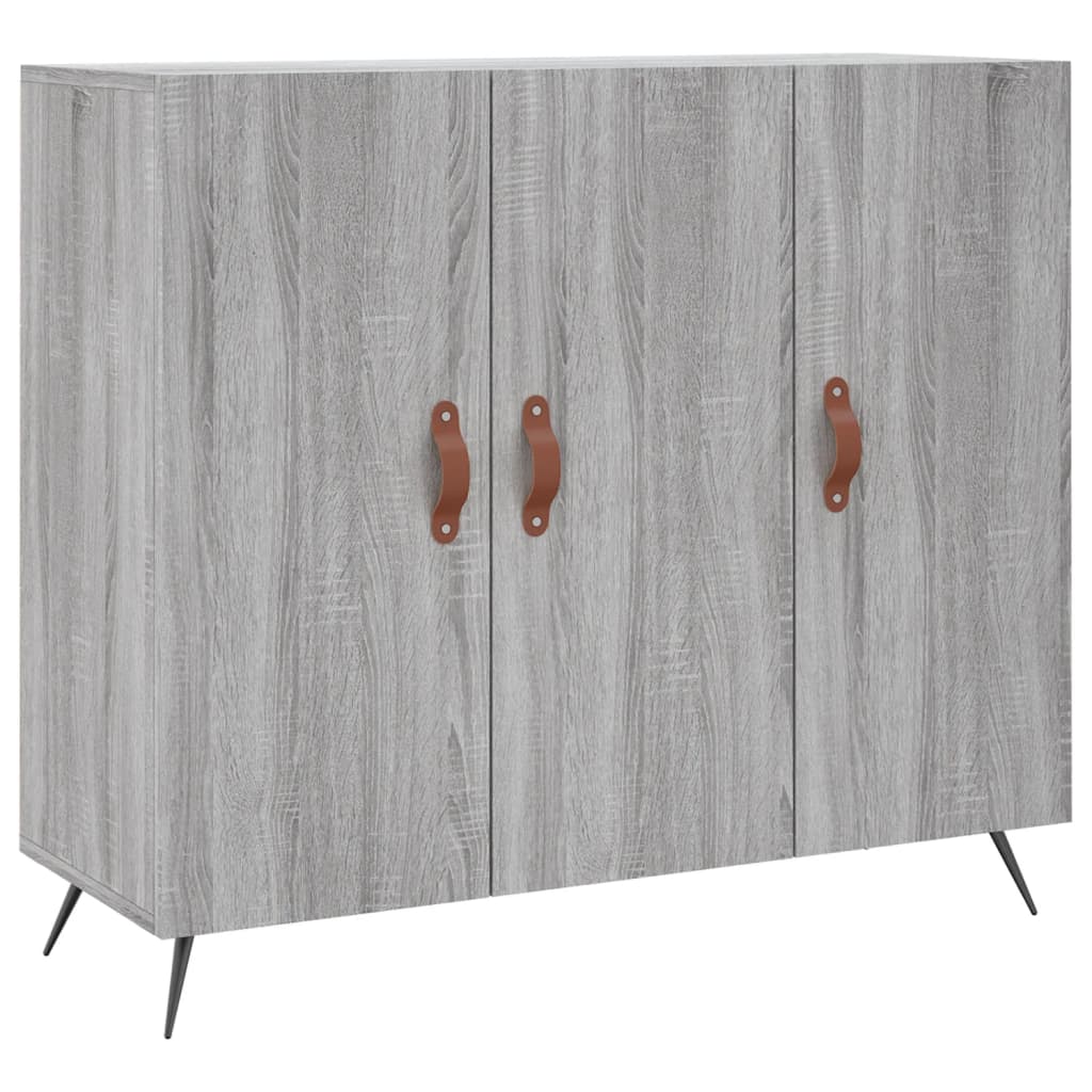 Dressoir 90x34x80 cm bewerkt hout grijs sonoma eikenkleurig is nu te koop bij PeponiXL, paradijselijk wonen!