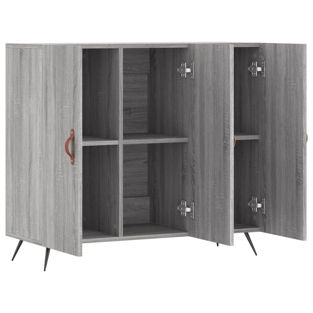 Dressoir 90x34x80 cm bewerkt hout grijs sonoma eikenkleurig is nu te koop bij PeponiXL, paradijselijk wonen!