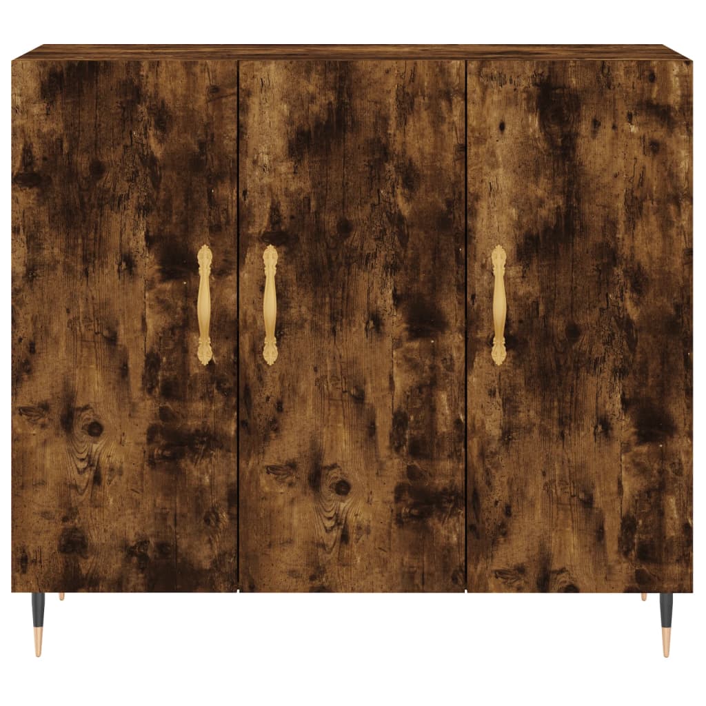 Dressoir 90x34x80 cm bewerkt hout gerookt eikenkleurig is nu te koop bij PeponiXL, paradijselijk wonen!