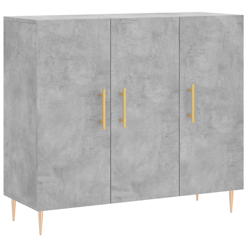Dressoir 90x34x80 cm bewerkt hout betongrijs is nu te koop bij PeponiXL, paradijselijk wonen!