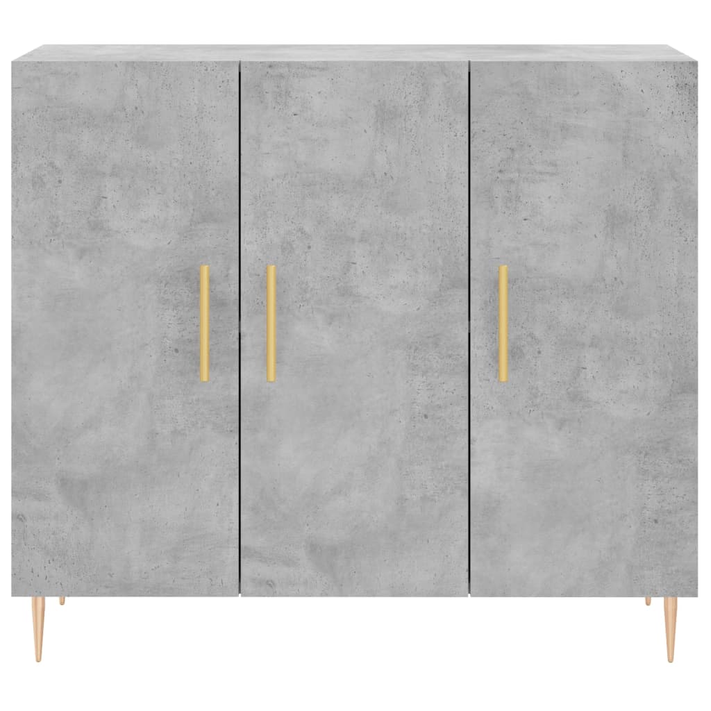 Dressoir 90x34x80 cm bewerkt hout betongrijs is nu te koop bij PeponiXL, paradijselijk wonen!