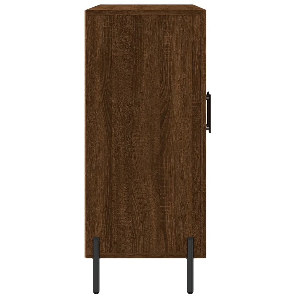 Dressoir 90x34x80 cm bewerkt hout bruin eikenkleur is nu te koop bij PeponiXL, paradijselijk wonen!