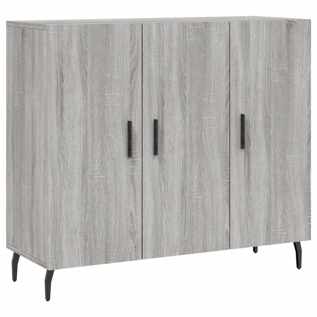 Dressoir 90x34x80 cm bewerkt hout grijs sonoma eikenkleurig is nu te koop bij PeponiXL, paradijselijk wonen!