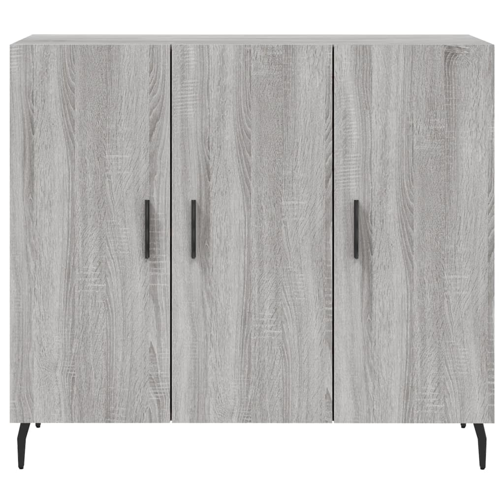 Dressoir 90x34x80 cm bewerkt hout grijs sonoma eikenkleurig is nu te koop bij PeponiXL, paradijselijk wonen!