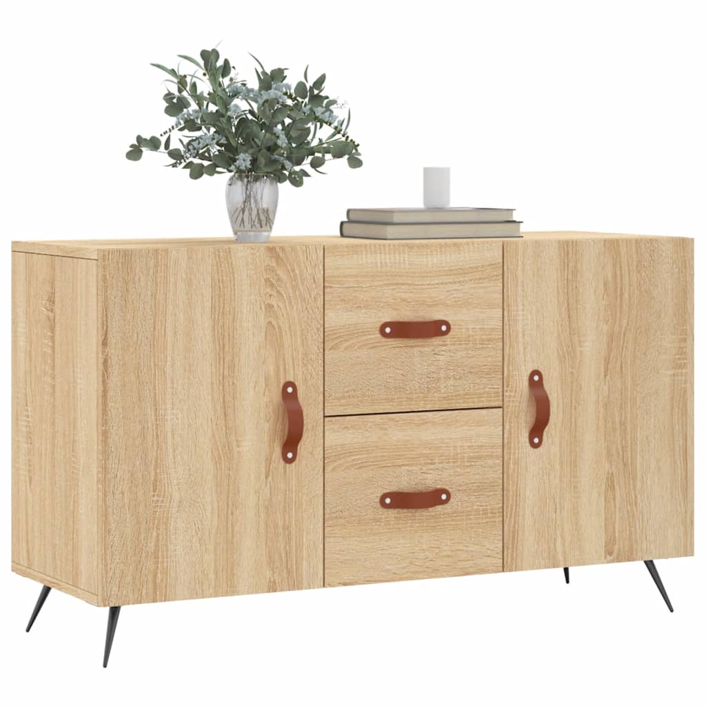 Dressoir 100x36x60 cm bewerkt hout sonoma eikenkleurig is nu te koop bij PeponiXL, paradijselijk wonen!