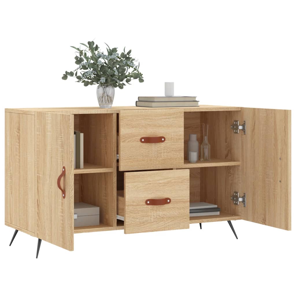 Dressoir 100x36x60 cm bewerkt hout sonoma eikenkleurig is nu te koop bij PeponiXL, paradijselijk wonen!