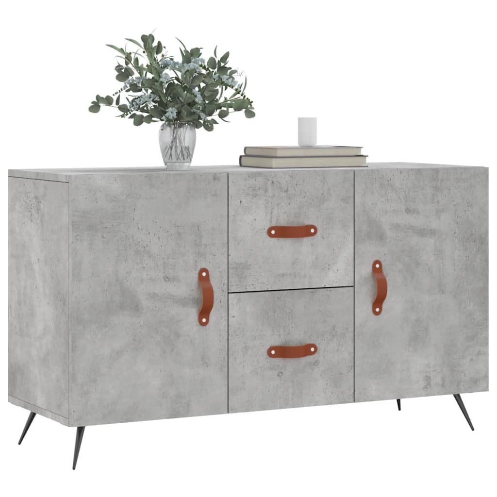 Dressoir 100x36x60 cm bewerkt hout betongrijs is nu te koop bij PeponiXL, paradijselijk wonen!