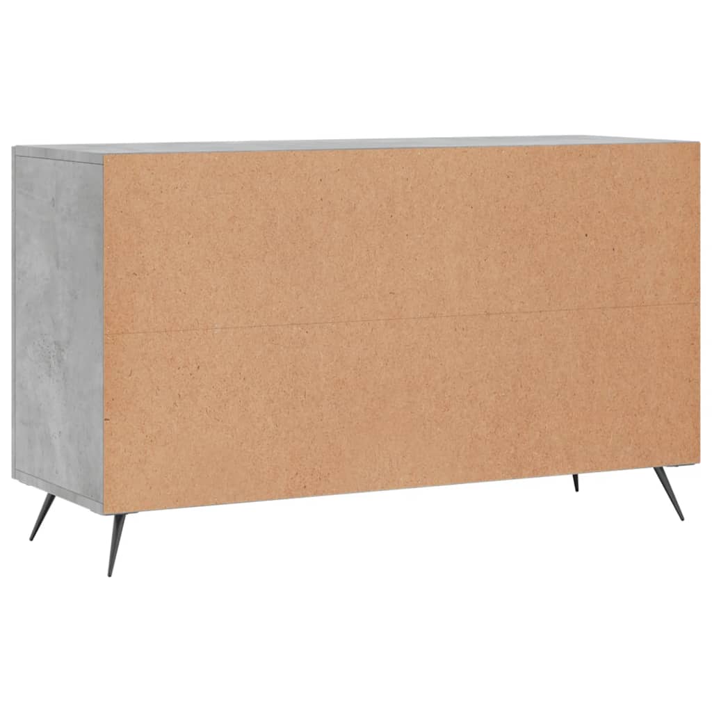 Dressoir 100x36x60 cm bewerkt hout betongrijs is nu te koop bij PeponiXL, paradijselijk wonen!