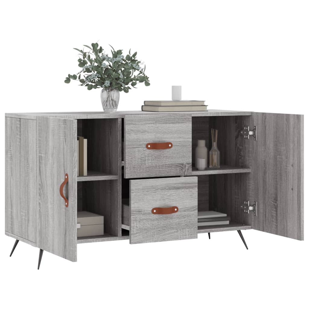 Dressoir 100x36x60 cm bewerkt hout grijs sonoma eikenkleurig is nu te koop bij PeponiXL, paradijselijk wonen!