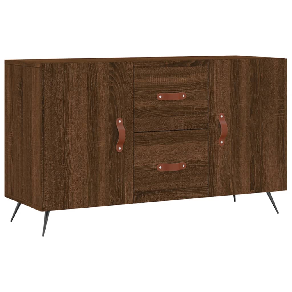 Dressoir 100x36x60 cm bewerkt hout bruin eikenkleur is nu te koop bij PeponiXL, paradijselijk wonen!