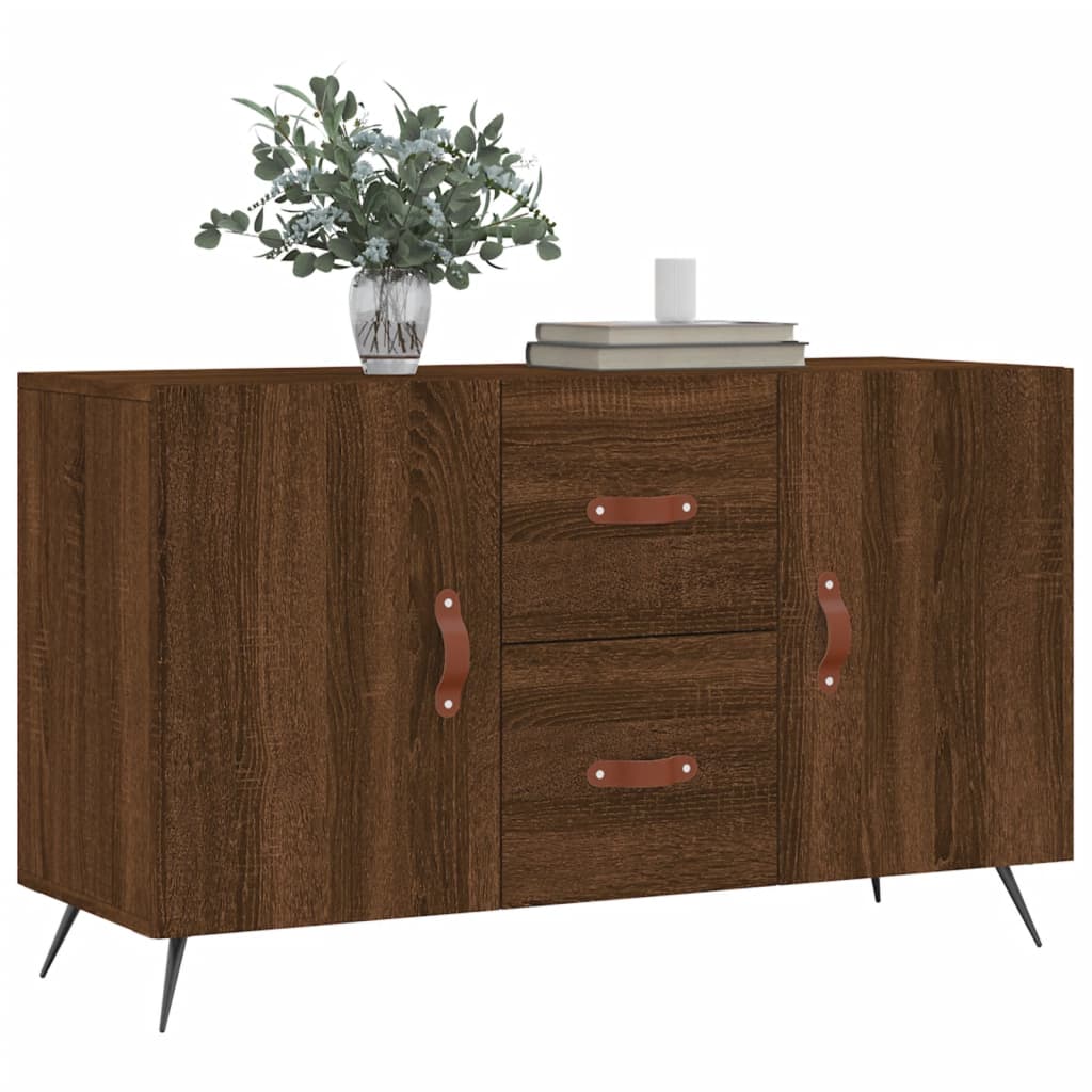 Dressoir 100x36x60 cm bewerkt hout bruin eikenkleur is nu te koop bij PeponiXL, paradijselijk wonen!