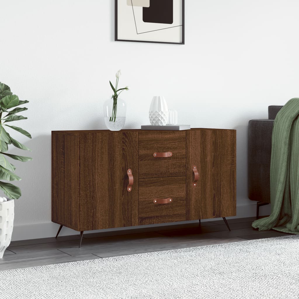 Dressoir 100x36x60 cm bewerkt hout bruin eikenkleur is nu te koop bij PeponiXL, paradijselijk wonen!