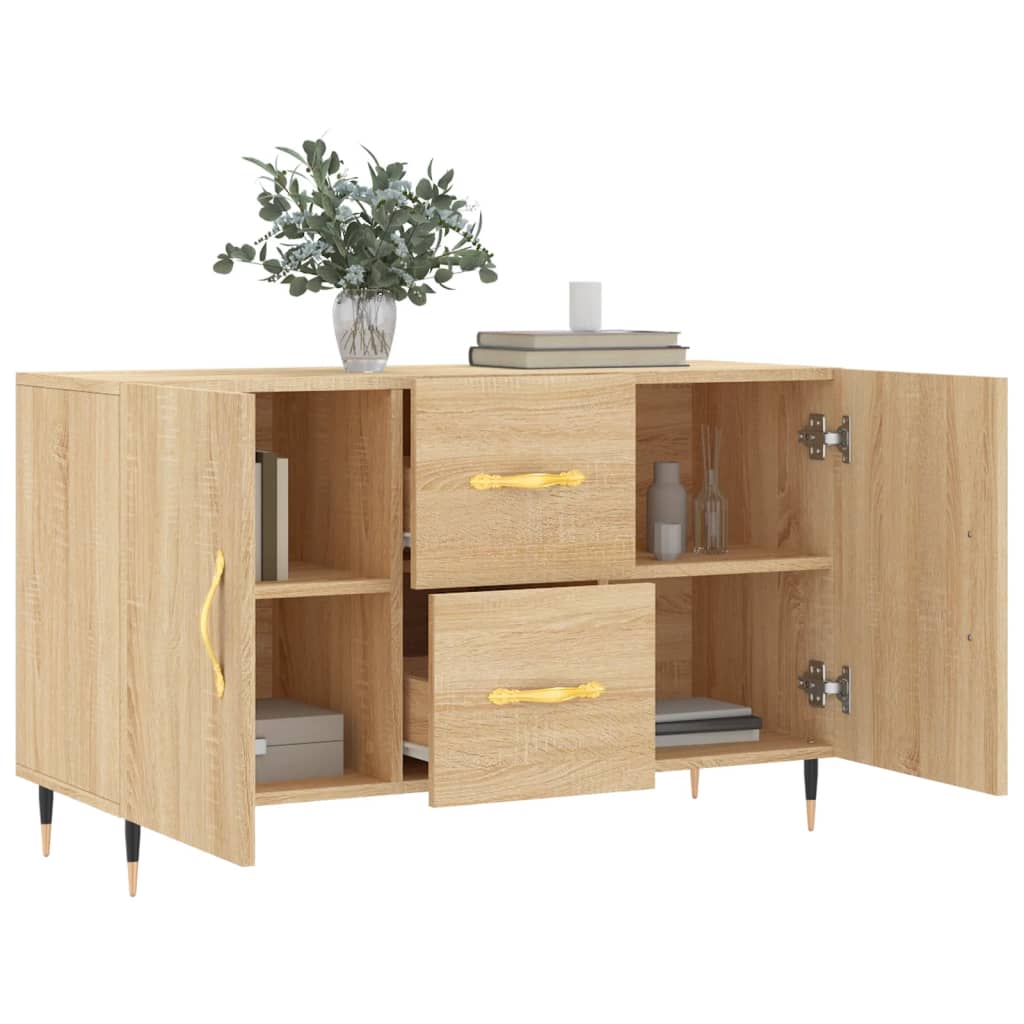 Dressoir 100x36x60 cm bewerkt hout sonoma eikenkleurig is nu te koop bij PeponiXL, paradijselijk wonen!