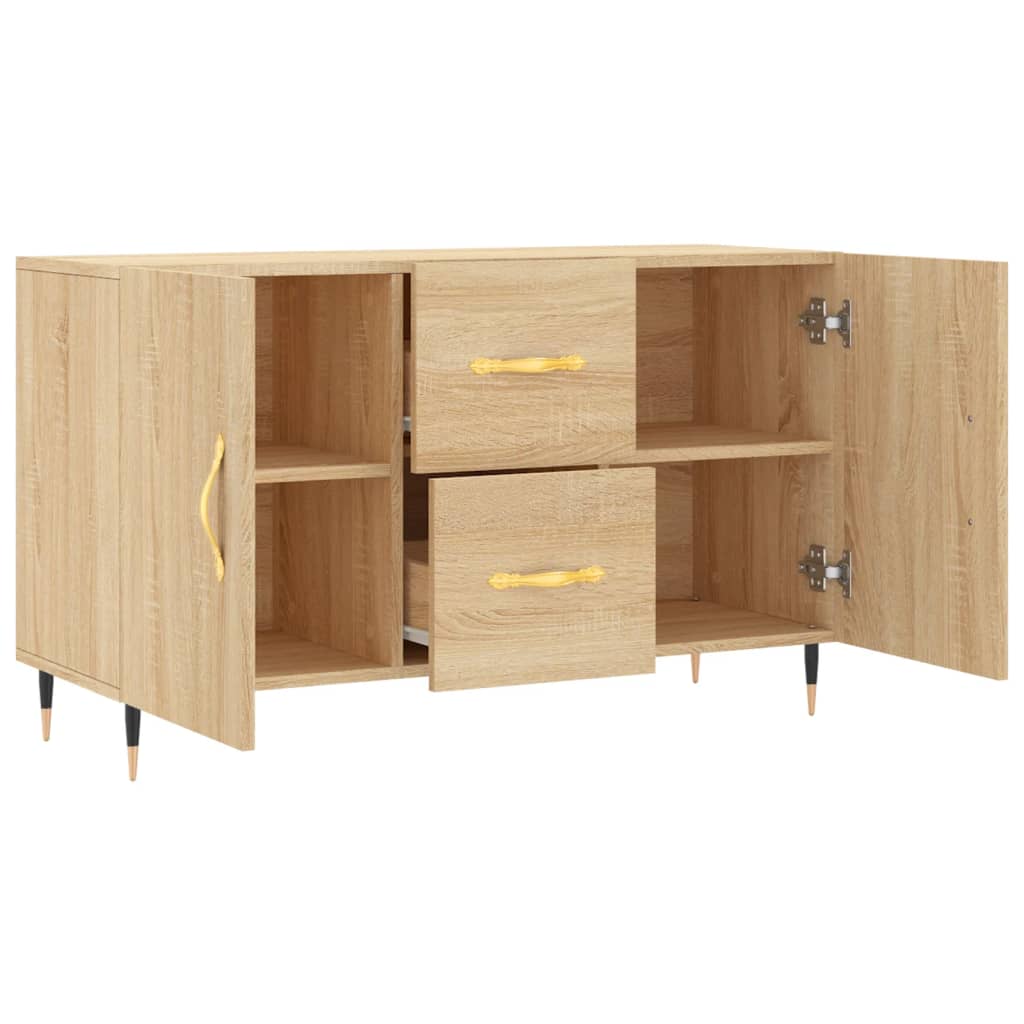 Dressoir 100x36x60 cm bewerkt hout sonoma eikenkleurig is nu te koop bij PeponiXL, paradijselijk wonen!