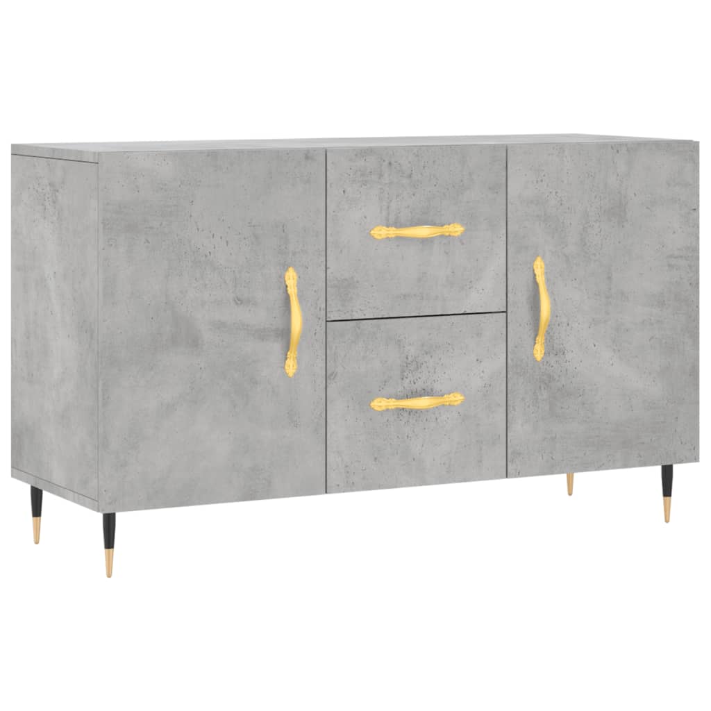 Dressoir 100x36x60 cm bewerkt hout betongrijs is nu te koop bij PeponiXL, paradijselijk wonen!