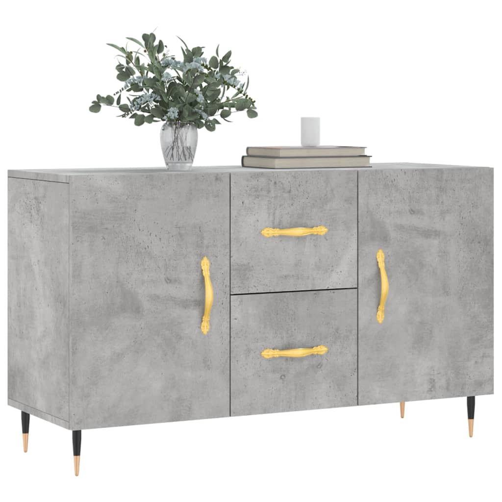 Dressoir 100x36x60 cm bewerkt hout betongrijs is nu te koop bij PeponiXL, paradijselijk wonen!